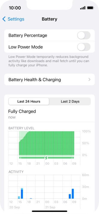 Press Battery Health & Charging. Press Battery Health & Charging.