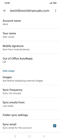 Press Account name and key in the required name. Press Account name and key in the required name.