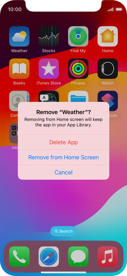 Press Delete App.
