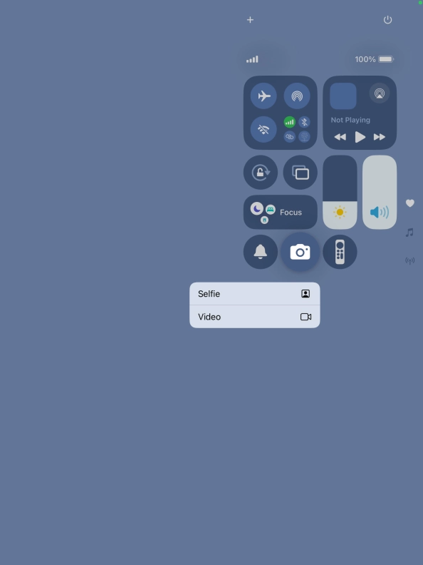Press and hold the required function to see more actions.