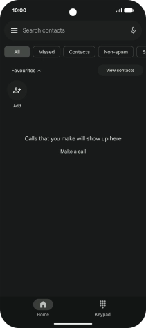 Press the keypad icon. Press the keypad icon.