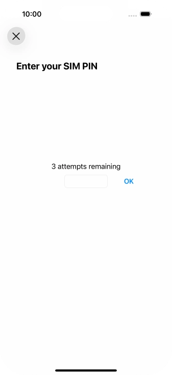 If your SIM is locked, key in your PIN and press OK.