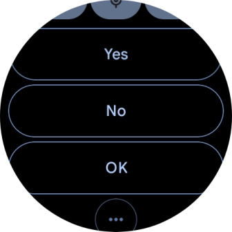 Press the required reply.