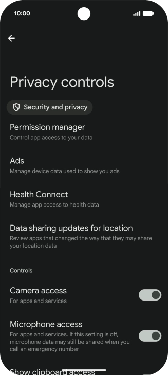 Press Permission manager. Press Permission manager.