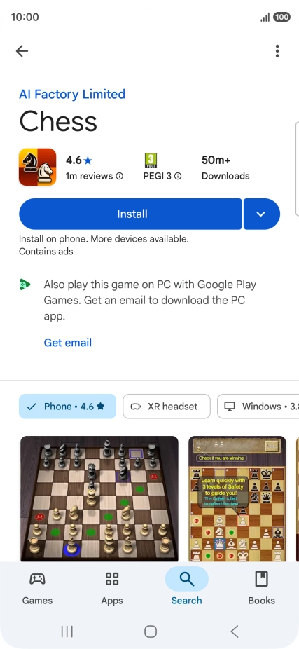 Press Install and follow the instructions on the screen to install the app. Press Install and follow the instructions on the screen to install the app.