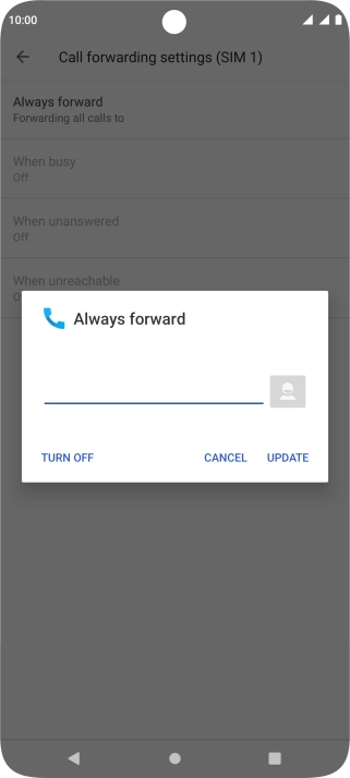 Press TURN OFF.