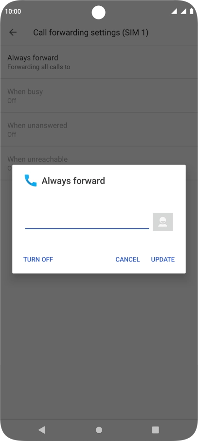 Press TURN OFF.