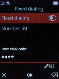 Key in the PIN2 and press the Navigation key. The default PIN2 is 1111. Key in the PIN2 and press the Navigation key. The default PIN2 is 1111.