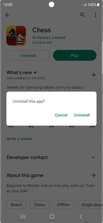 Press Uninstall. Press Uninstall.