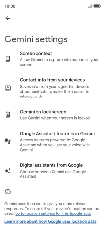 Press Digital assistants from Google.