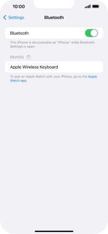 Press the required Bluetooth device and follow the instructions on the screen to pair the device with your phone.