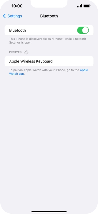 Press the required Bluetooth device and follow the instructions on the screen to pair the device with your phone.