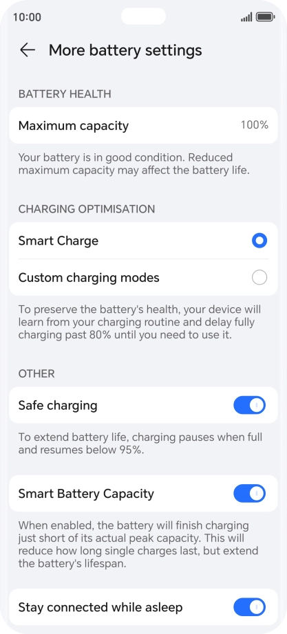Press the indicator next to 