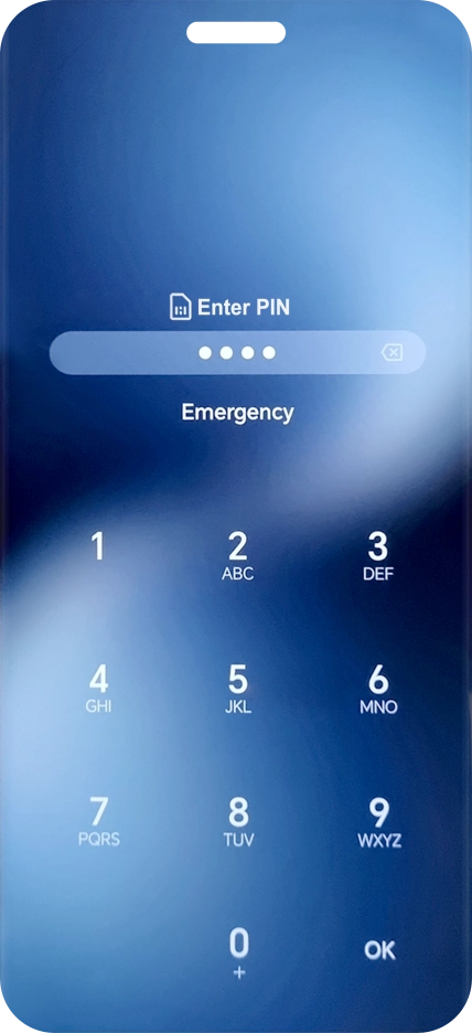 Key in a new four-digit PIN and press OK.
