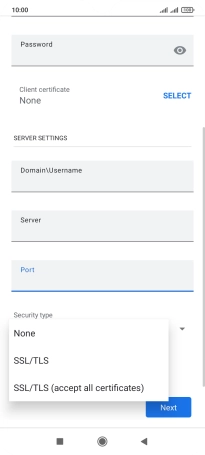 Press the required setting. Press the required setting.
