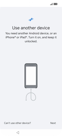 Press Can't use other device?. Press Can't use other device?.