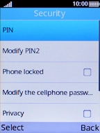 Select PIN. Select PIN.