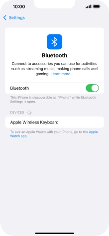Press the required Bluetooth device and follow the instructions on the screen to pair the device with your phone. Press the required Bluetooth device and follow the instructions on the screen to pair the device with your phone.