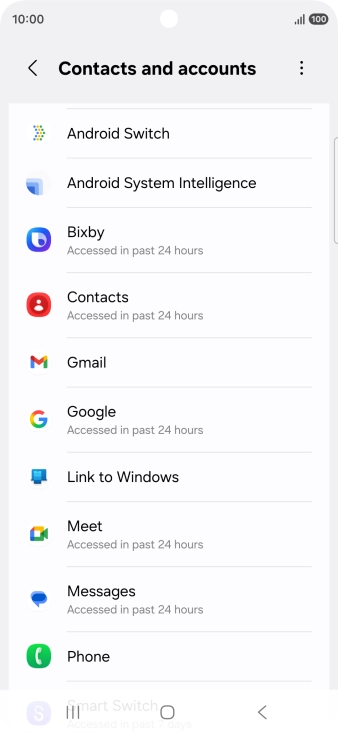 Press the required app. Press the required app.