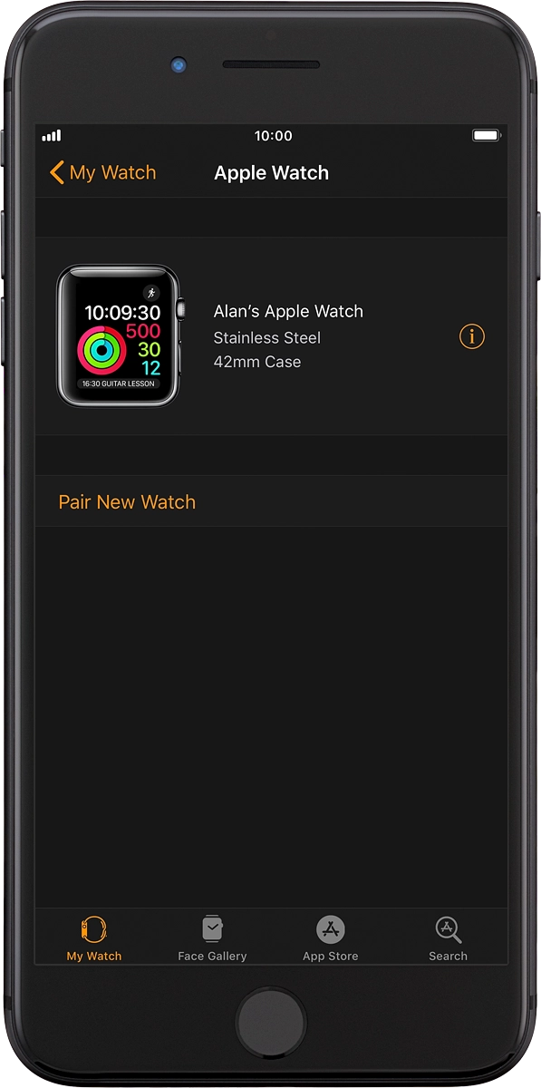On your phone: Press the information icon.