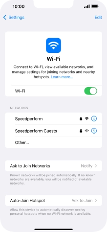 Press the required Wi-Fi network and key in the password for the Wi-Fi network. Press the required Wi-Fi network and key in the password for the Wi-Fi network.