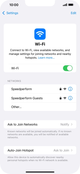Press the required Wi-Fi network and key in the password for the Wi-Fi network. Press the required Wi-Fi network and key in the password for the Wi-Fi network.