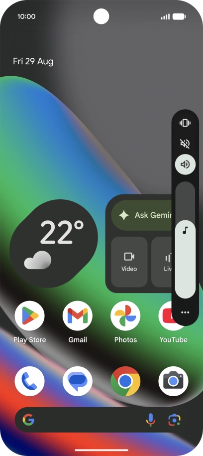 Press the vibration icon to turn on the function. Press the vibration icon to turn on the function.