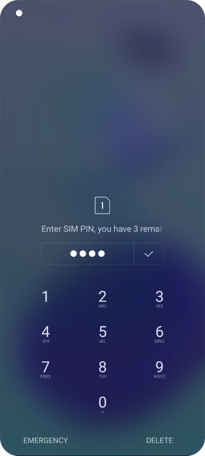 If you're asked to key in your PIN, do so and press the confirm icon.
