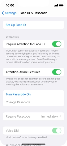 Press Set Up Face ID. Press Set Up Face ID.