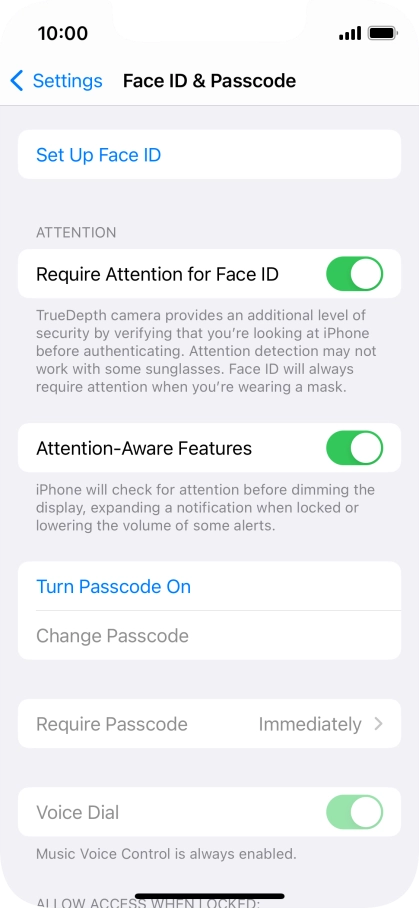 Press Set Up Face ID. Press Set Up Face ID.