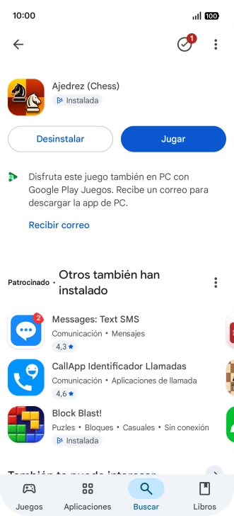 Desliza el dedo hacia arriba desde la parte inferior de la pantalla para terminar y volver a la pantalla de inicio.