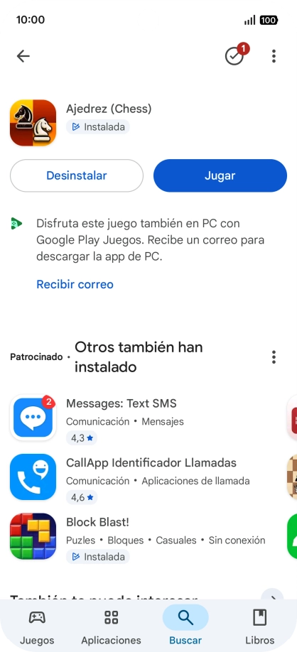 Desliza el dedo hacia arriba desde la parte inferior de la pantalla para terminar y volver a la pantalla de inicio.
