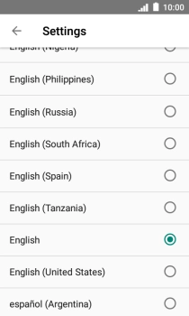 Press the required language and follow the instructions on the screen to change language. Press the required language and follow the instructions on the screen to change language.