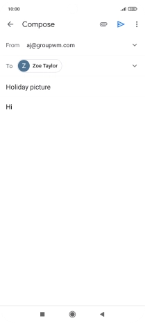 Write the required text and press the send icon. Write the required text and press the send icon.