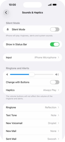 Press Text Tone.