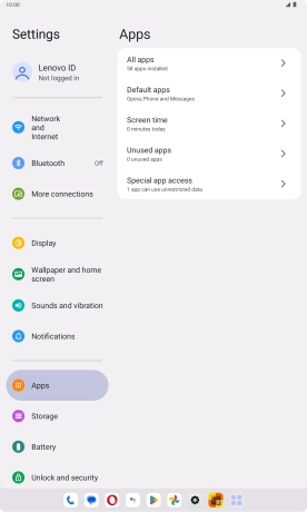 Press All apps. Press All apps.