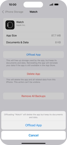 Press Offload App.