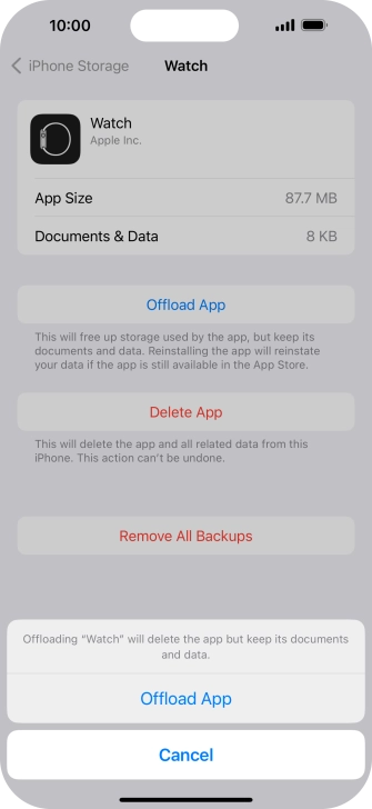 Press Offload App.