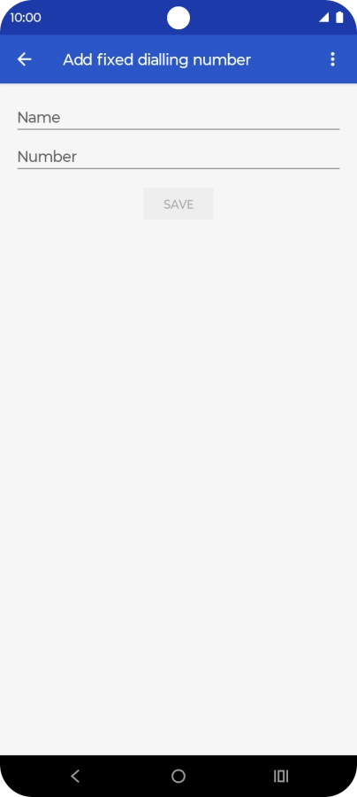Press Name and key in the required name. Press Name and key in the required name.
