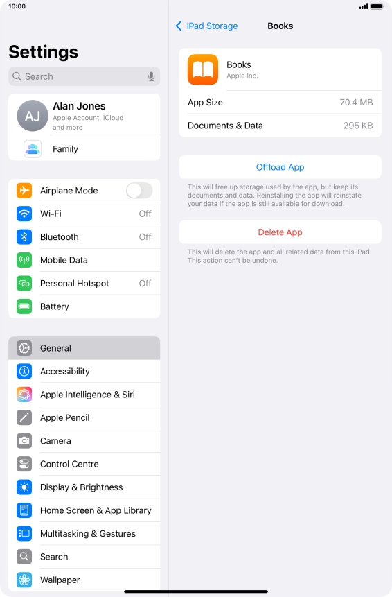 Press Offload App.