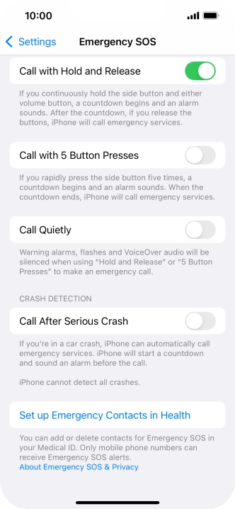 Press the indicator next to Press the indicator next to