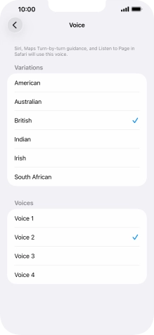 Press the required accent.