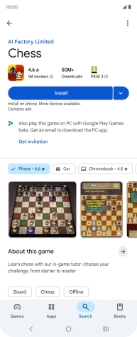 Press Install and follow the instructions on the screen to install the app. Press Install and follow the instructions on the screen to install the app.