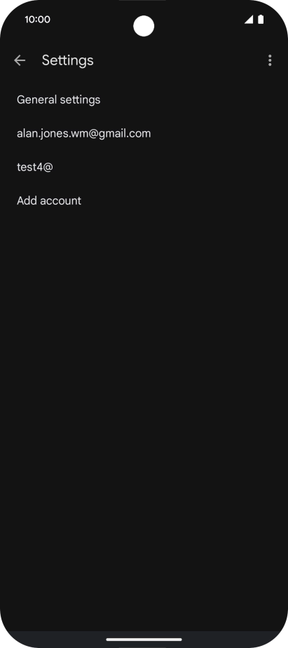 Press the required email account.