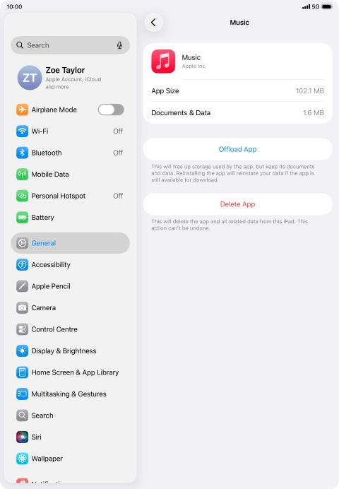 Press Offload App.