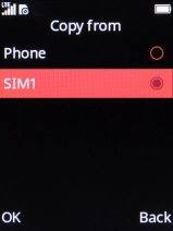 Press the Left selection key.