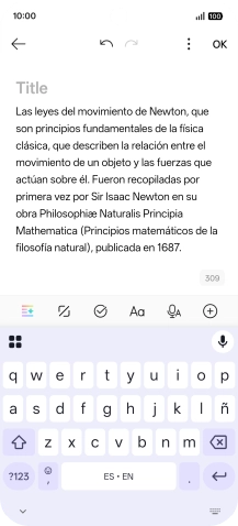Pulsa el icono de AI.