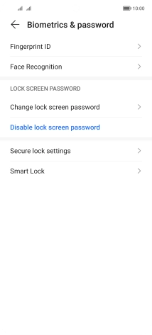 Press Disable lock screen password. Press Disable lock screen password.