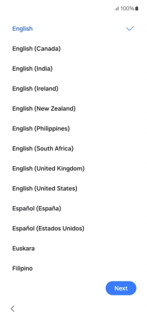 Press the required language. Press the required language.