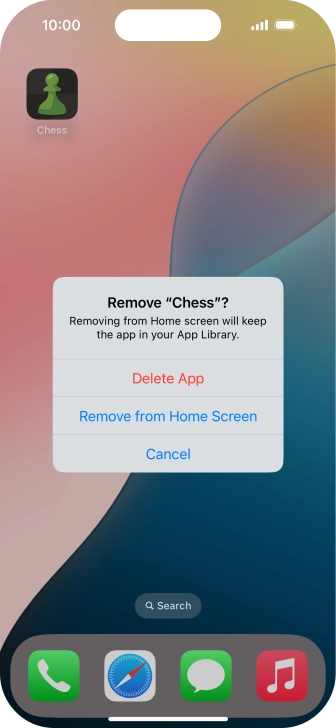 Press Delete App.